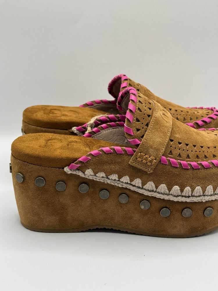 Clog in camoscio con impunture Mou - GiuGiò | Shop online
