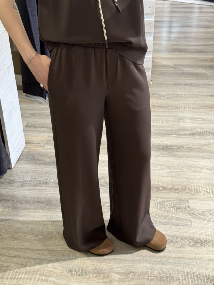 Completo blusa con cappuccio e pantalone fluido Susy Mix - GiuGiò | Shop online