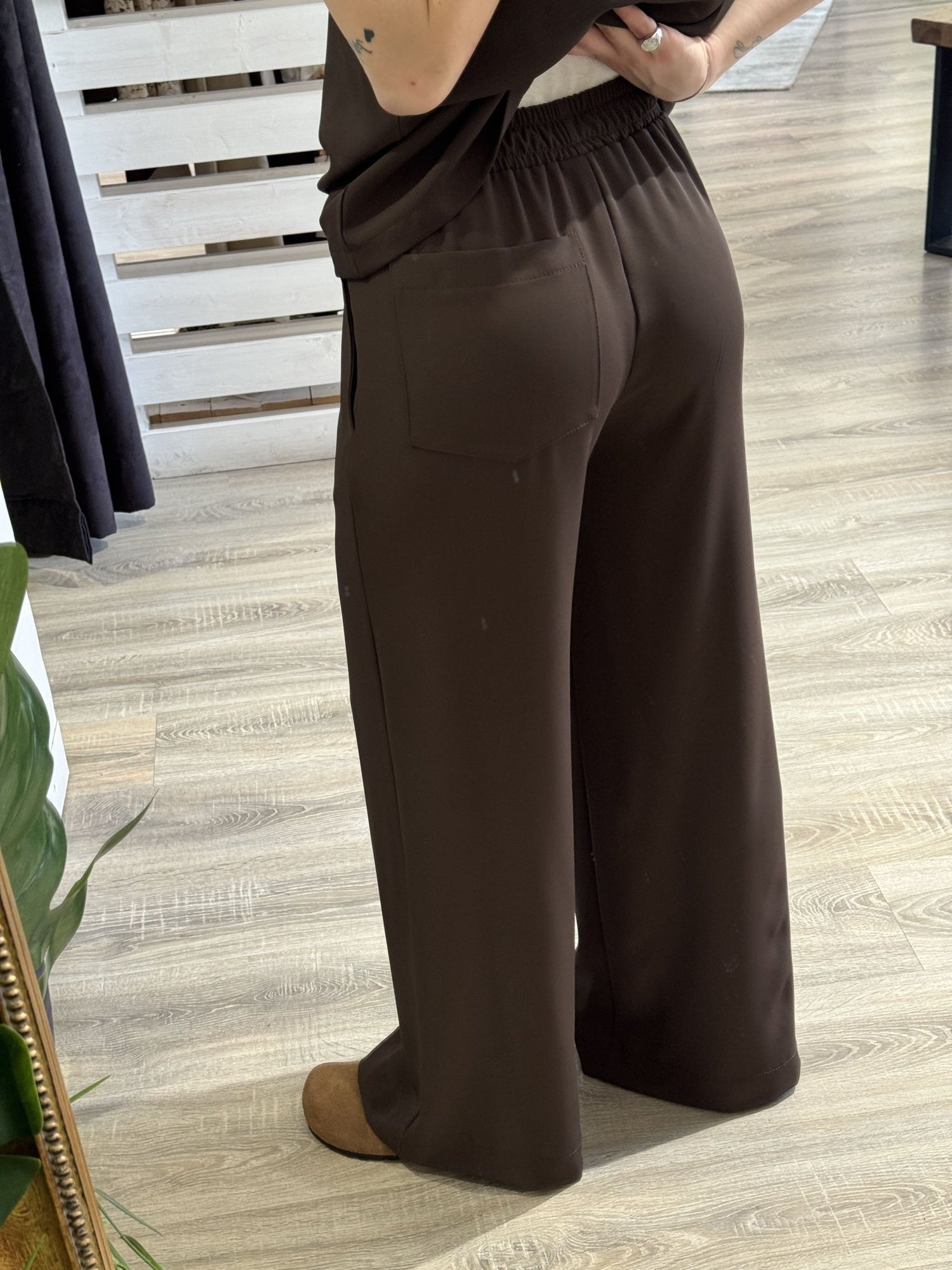 Completo blusa con cappuccio e pantalone fluido Susy Mix - GiuGiò | Shop online