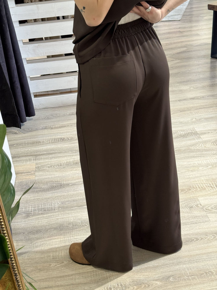 Completo blusa con cappuccio e pantalone fluido Susy Mix - GiuGiò | Shop online
