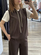 Completo blusa con cappuccio e pantalone fluido Susy Mix - GiuGiò | Shop online