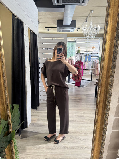 Completo combinato blusa + pantalone fluido Susy Mix - GiuGiò | Shop online