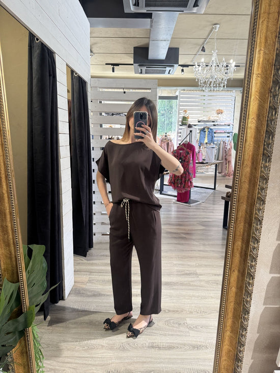 Completo combinato blusa + pantalone fluido Susy Mix - GiuGiò | Shop online