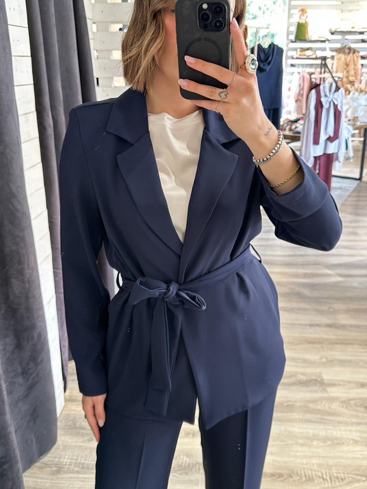 Completo fluido giacca con cintura e pantalone Susy Mix - GiuGiò | Shop online