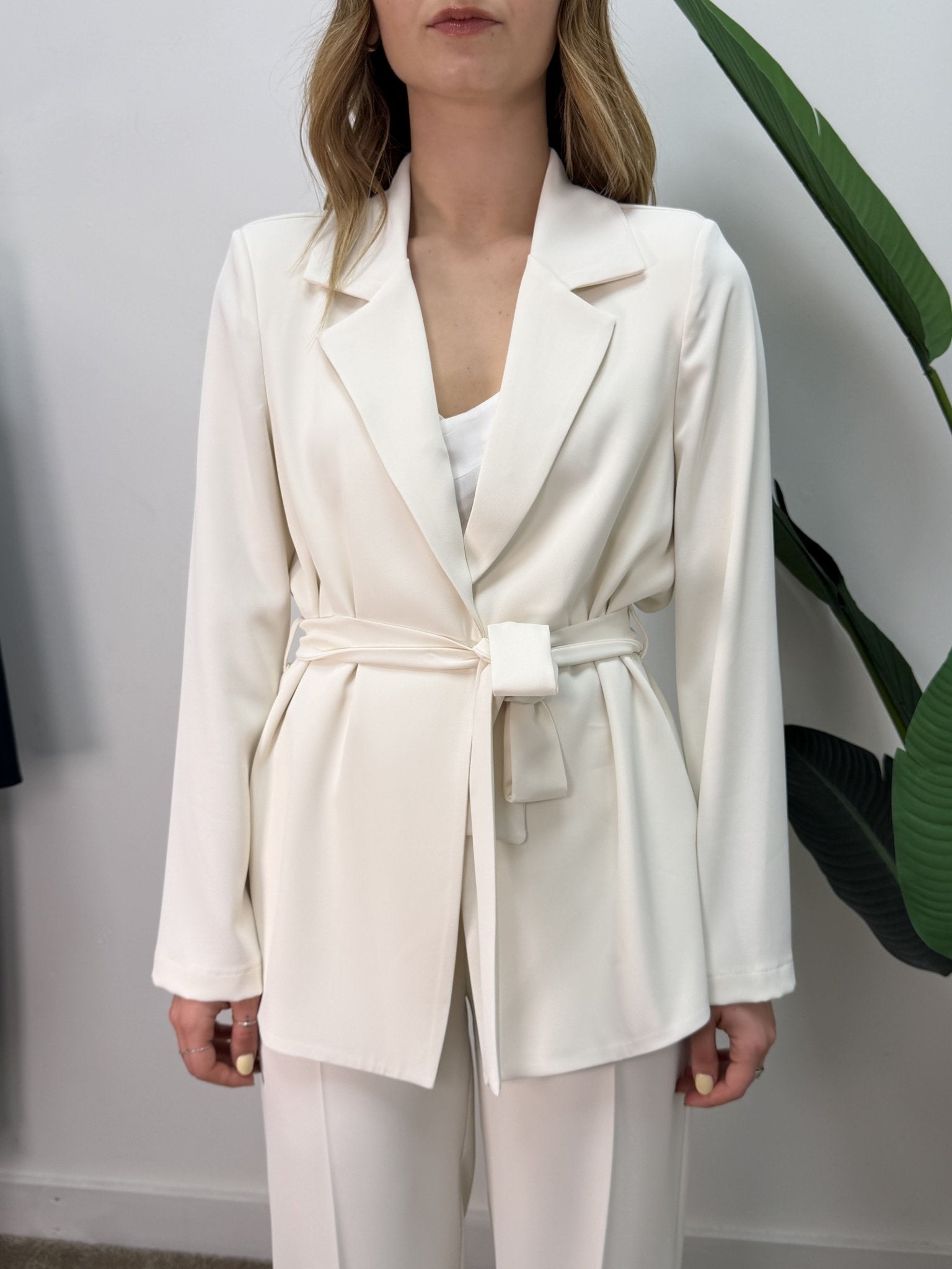 Completo fluido giacca con fusciacca e pantalone Susy Mix - GiuGiò | Shop online