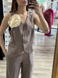Completo gessato gilet+pantalone con spilla Susy Mix - GiuGiò | Shop online