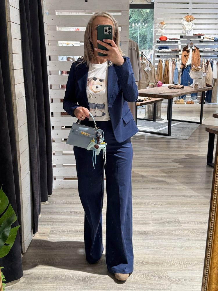 Completo giacca e pantalone in punto Milano Susy Mix - GiuGiò | Shop online