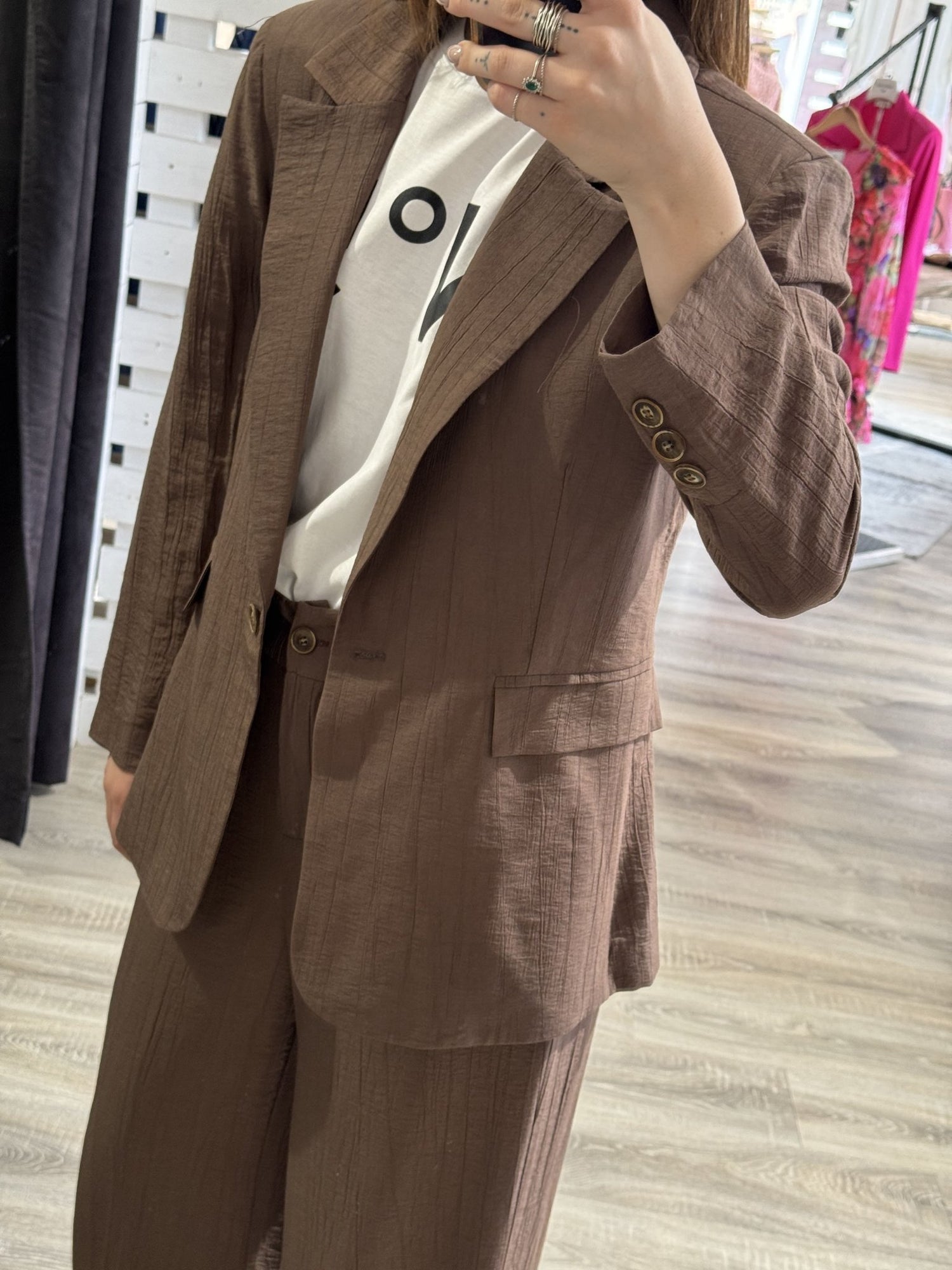 Completo giacca monopetto+pantalone gamba dritta Tensione In - GiuGiò | Shop online