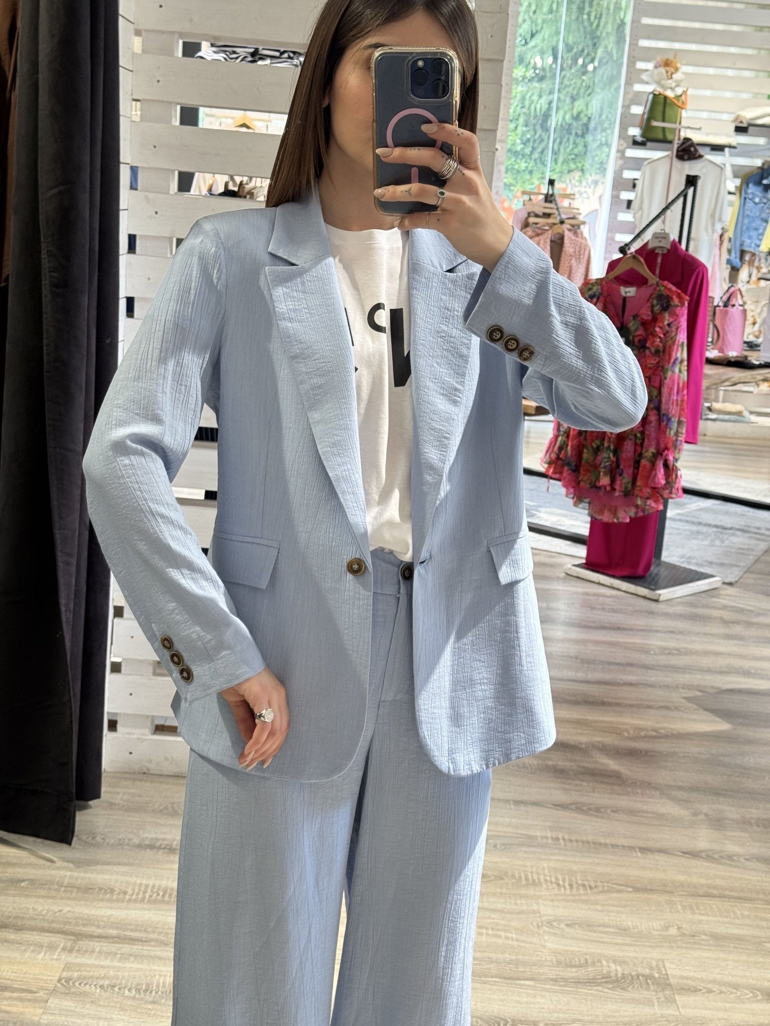 Completo giacca monopetto+pantalone gamba dritta Tensione In - GiuGiò | Shop online