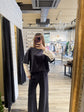 Completo maglia over manica in pizzo e pantalaccio gamba ampia Zahjr - GiuGiò | Shop online