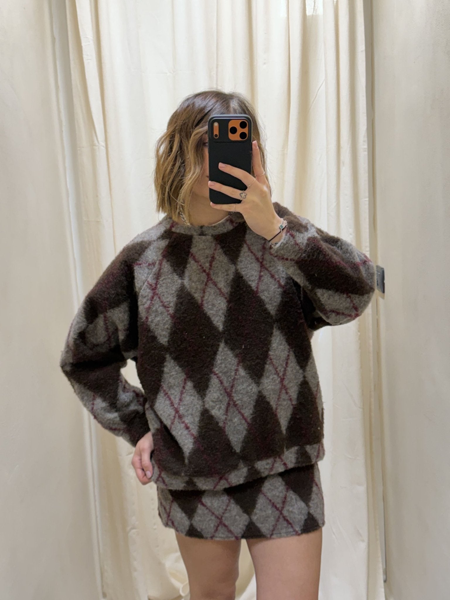 Coord - set maxi rombi lana cotta MyD - GiuGiò | Shop online