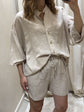 Coordinato camicia + pantaloncino in lino e viscosa Tensione In - GiuGiò | Shop online