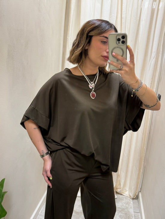 Coordinato in viscosa blusa e pantalone Myd - GiuGiò | Shop online