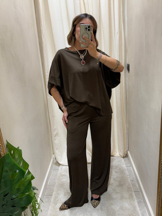 Coordinato in viscosa blusa e pantalone Myd - GiuGiò | Shop online