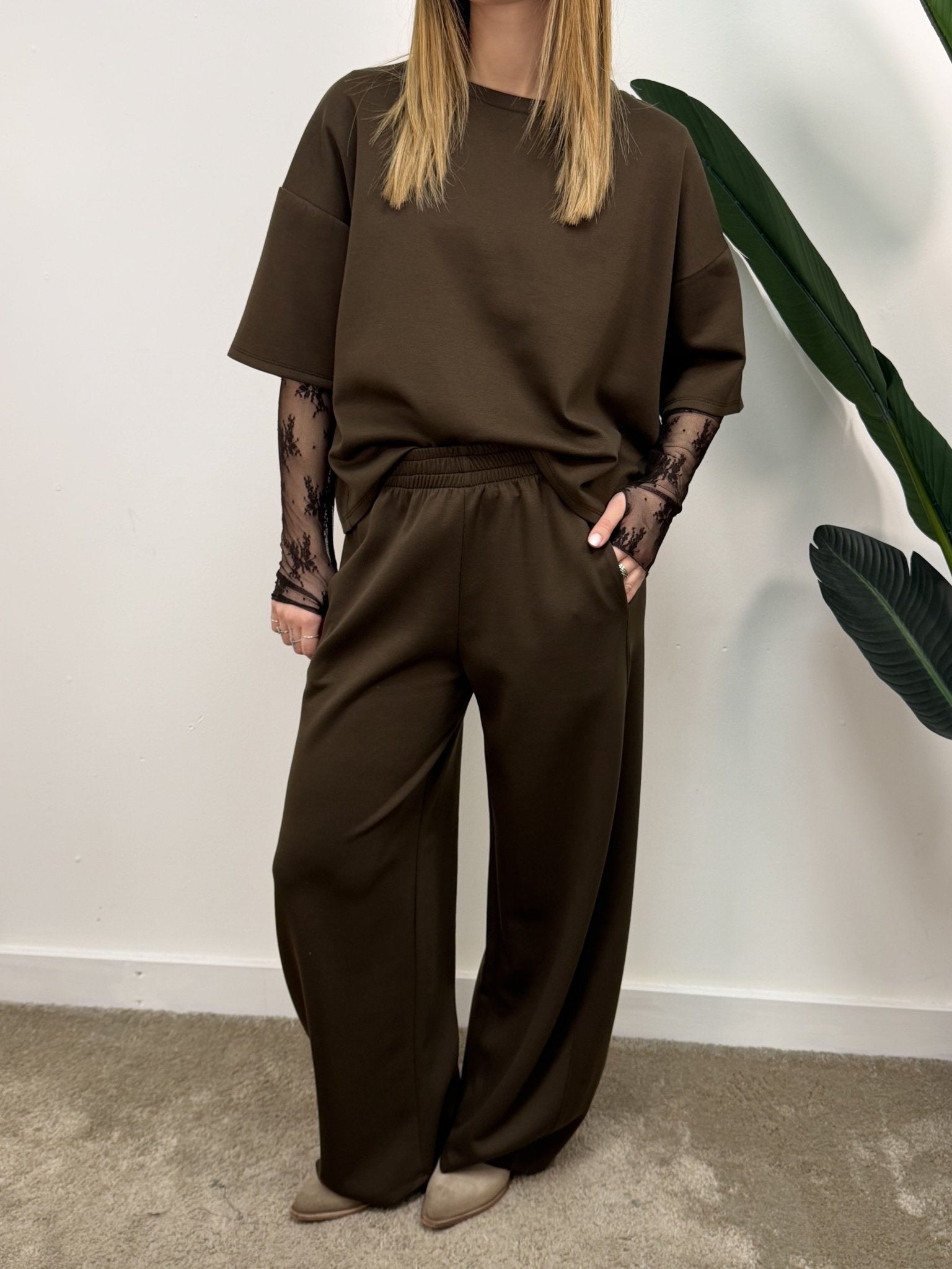 Coordinato misto viscosa maglia + pantalone MyD - GiuGiò | Shop online