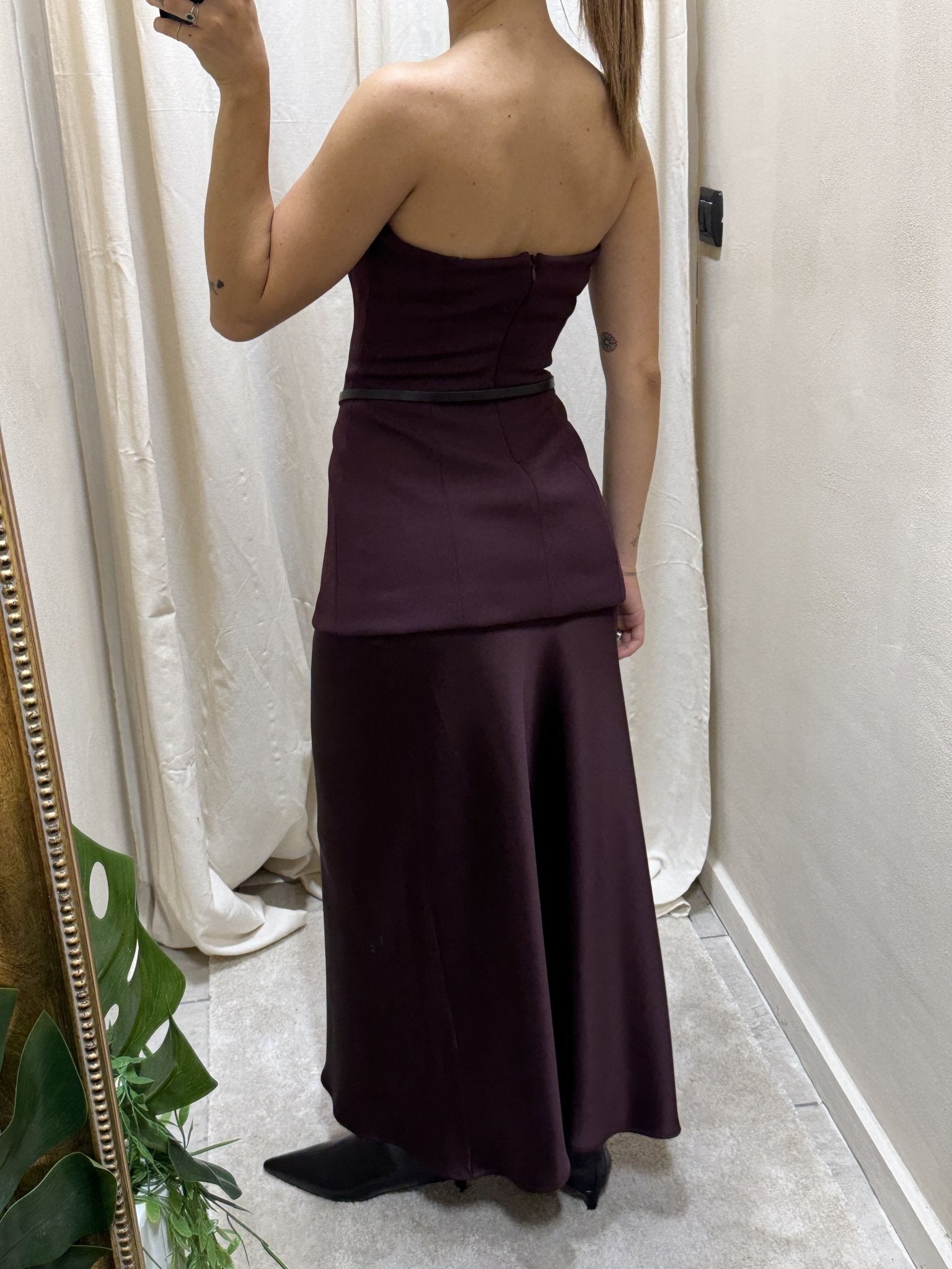 Coordinato top a fascia e gonna satin Imperial - GiuGiò | Shop online