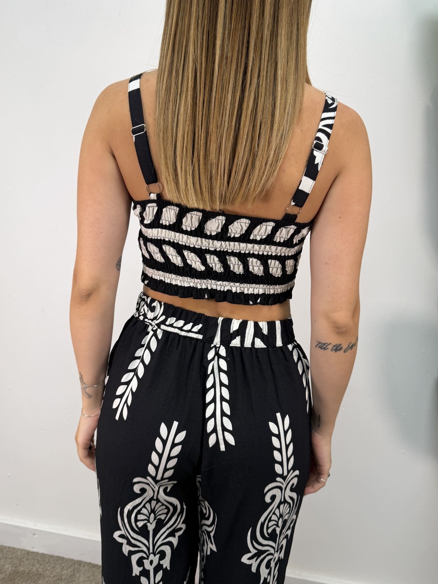 Coordinato top e pantalone stampa fantasia MyD - GiuGiò | Shop online