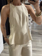 Coordinato top halter + pantalone gamba dritta Susy Mix - GiuGiò | Shop online
