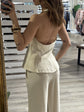 Coordinato top halter + pantalone gamba dritta Susy Mix - GiuGiò | Shop online