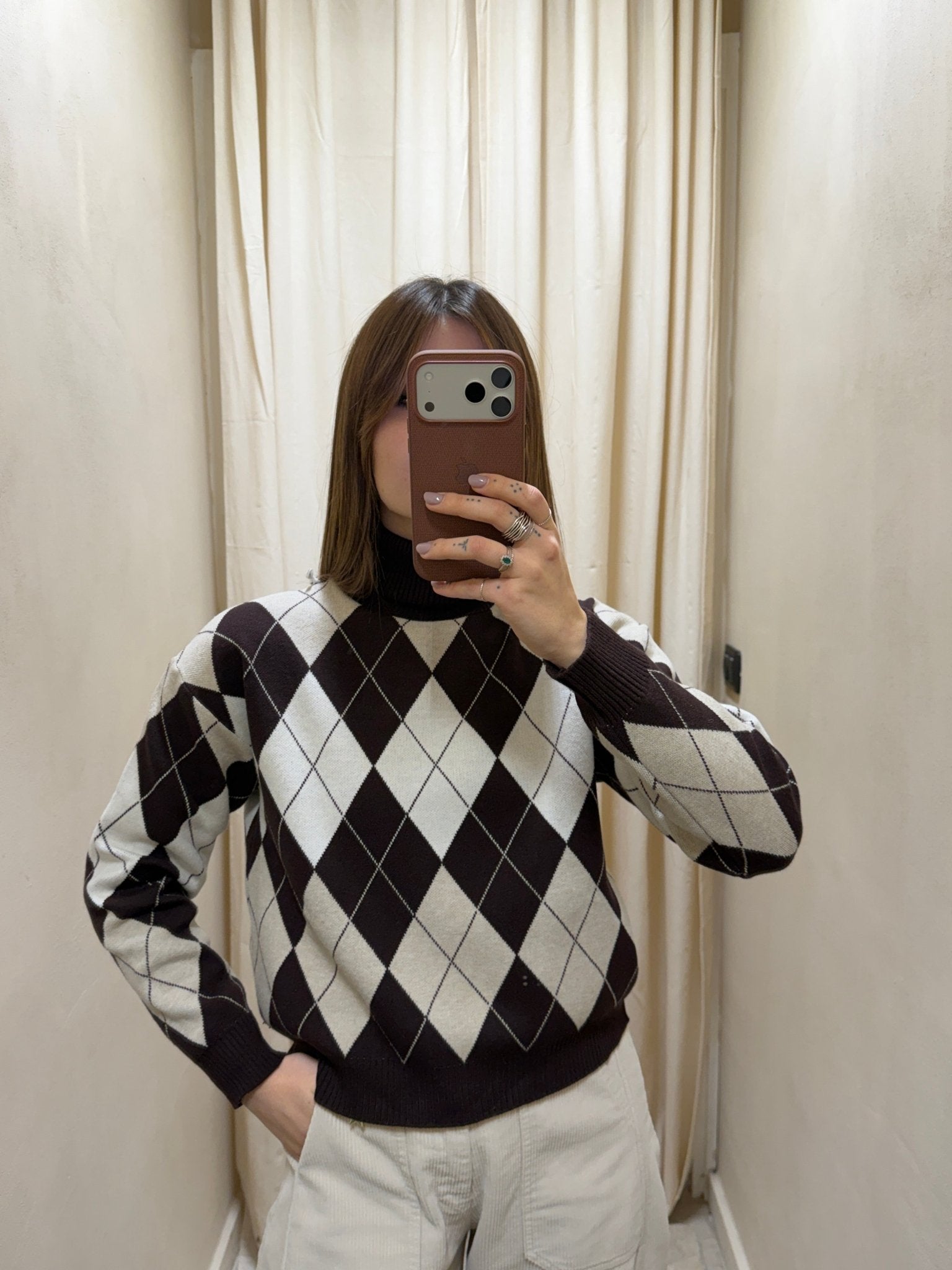 Dolcevita morbido a rombi Susy Mix - GiuGiò | Shop online