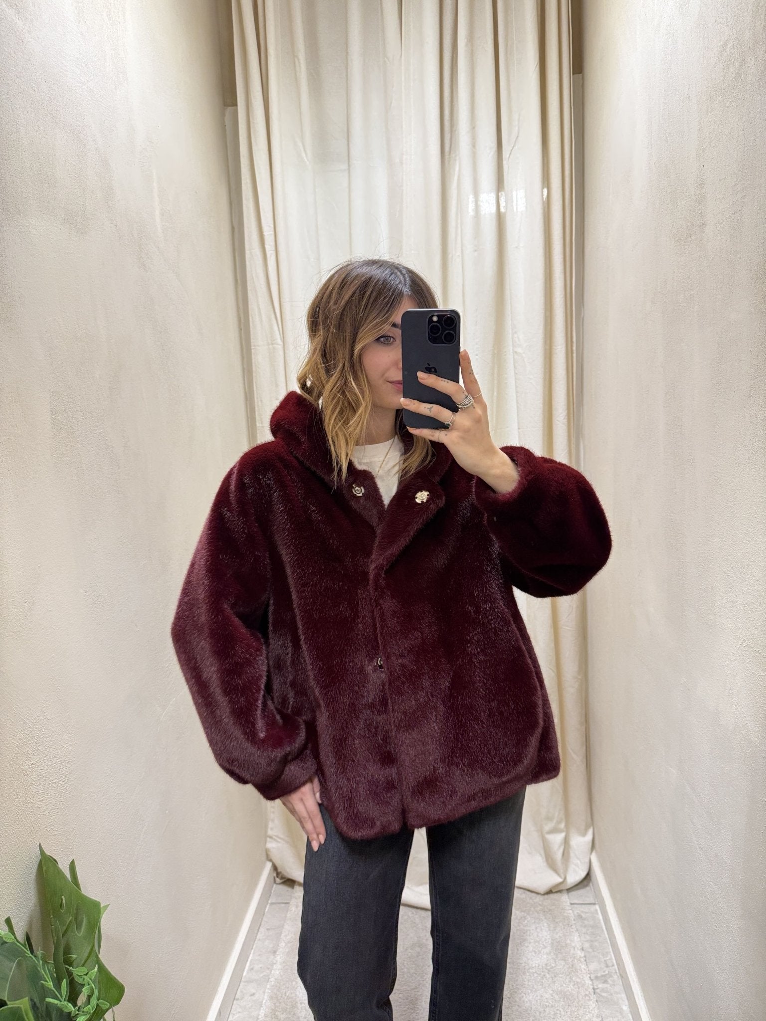 Eco - pelliccia bomber con cappuccio HaveOne - GiuGiò | Shop online