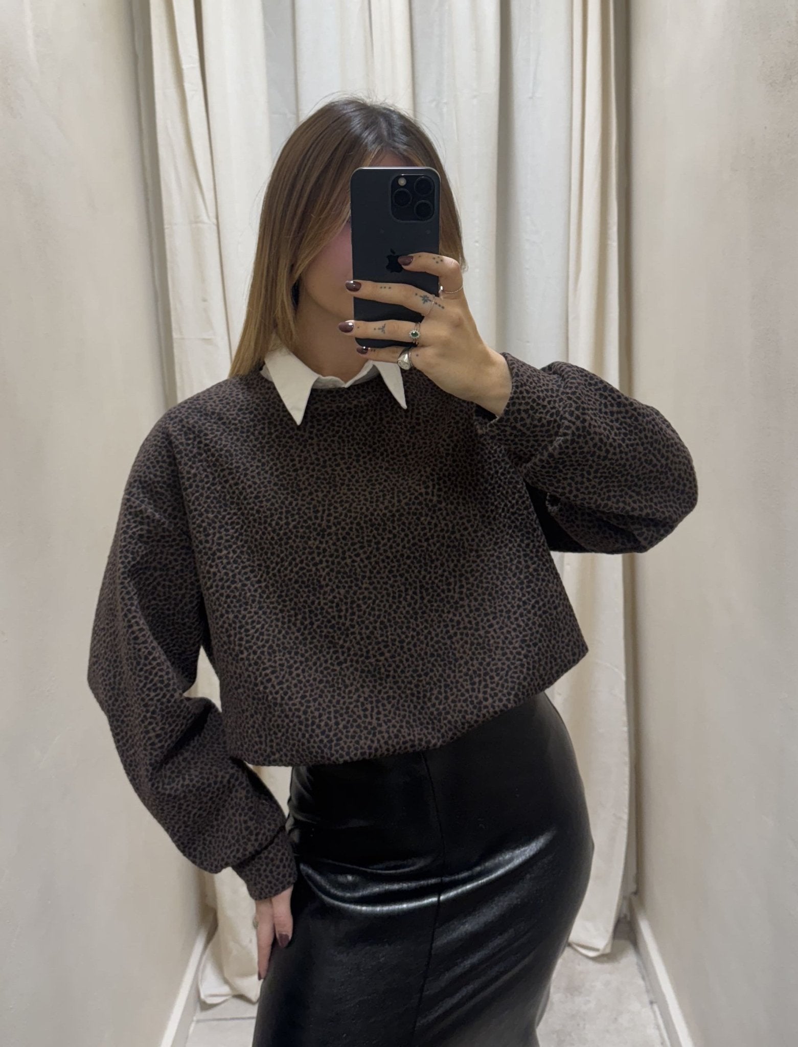 Felpa crop maculata MyD - GiuGiò | Shop online