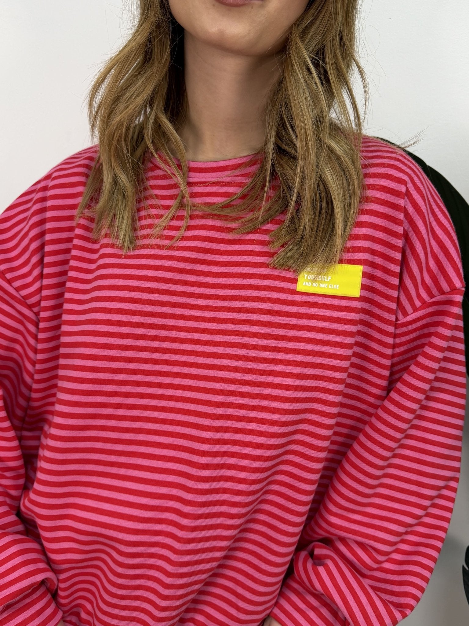 Felpa garzata girocollo riga piccola MyD - GiuGiò | Shop online