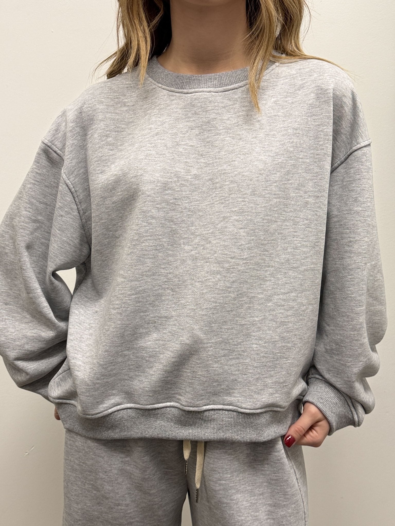 Felpa garzata girocollo VICOLO - GiuGiò | Shop online