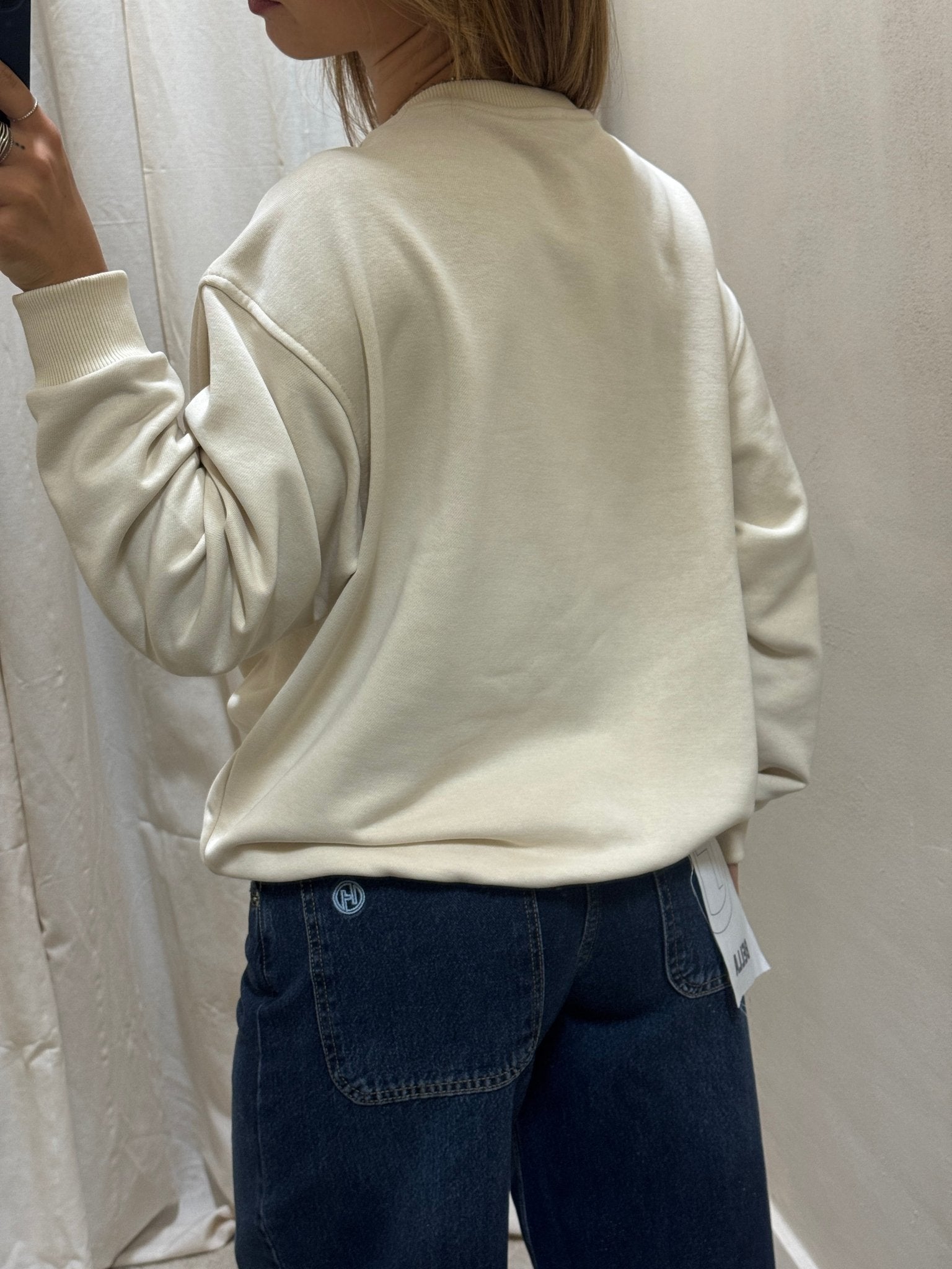 Felpa girocollo con patch Susy Mix - GiuGiò | Shop online