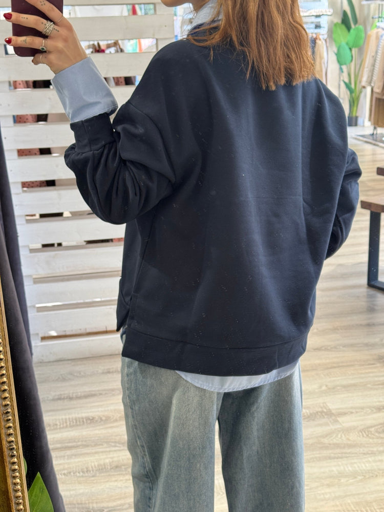 Felpa girocollo con stampa Susy Mix - GiuGiò | Shop online