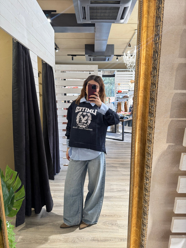Felpa girocollo con stampa Susy Mix - GiuGiò | Shop online