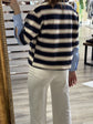 Felpa mezza manica a righe scollo V SusyMix - GiuGiò | Shop online