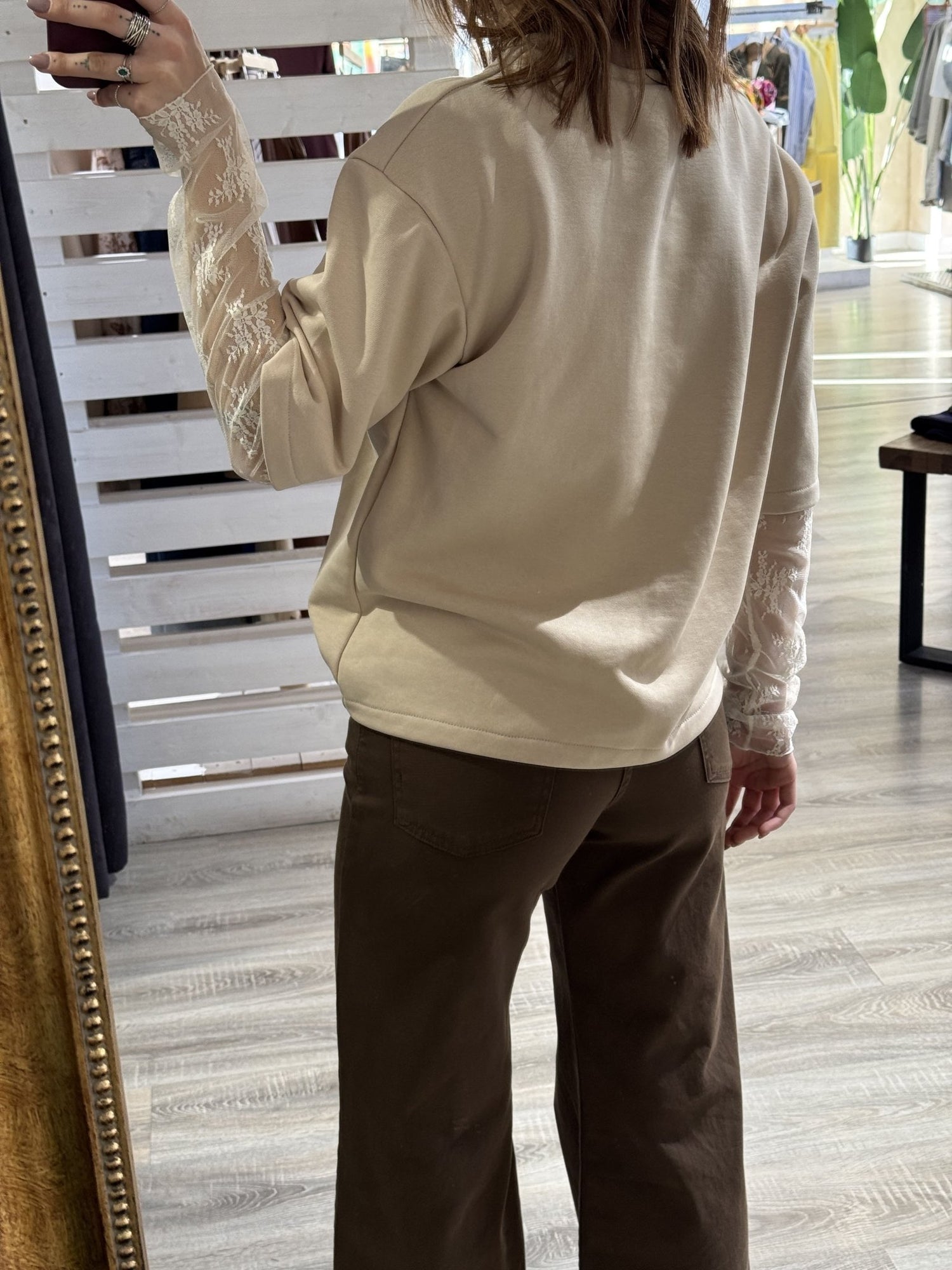 Felpa mezza manica con pizzo SusyMix - GiuGiò | Shop online