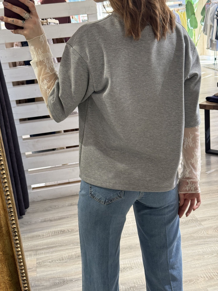 Felpa mezza manica con pizzo SusyMix - GiuGiò | Shop online