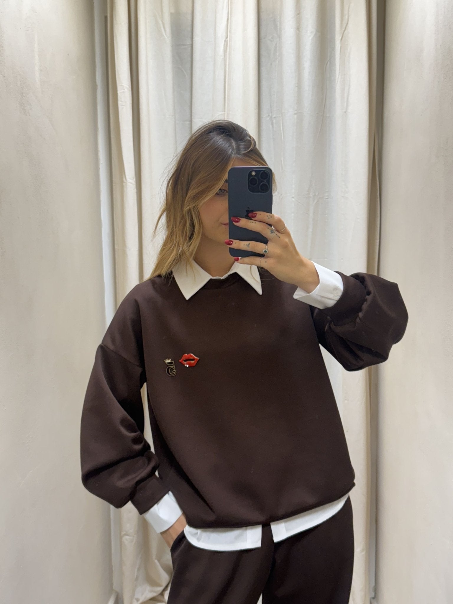 Felpa over misto viscosa con spille MyD - GiuGiò | Shop online