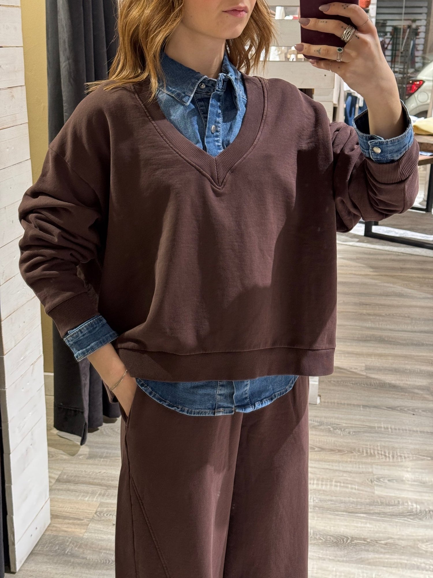 Felpa over scollo V HaveOne - GiuGiò | Shop online