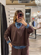 Felpa over scollo V HaveOne - GiuGiò | Shop online