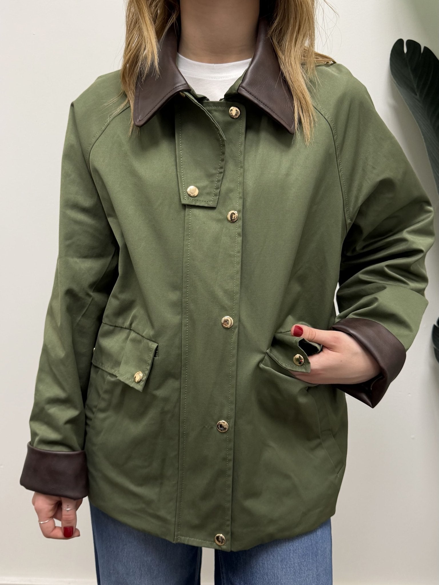 Field jacket colletto ecopelle VICOLO - GiuGiò | Shop online