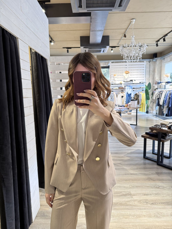 Giacca avvitata monopetto con bottoni oro MyD - GiuGiò | Shop online