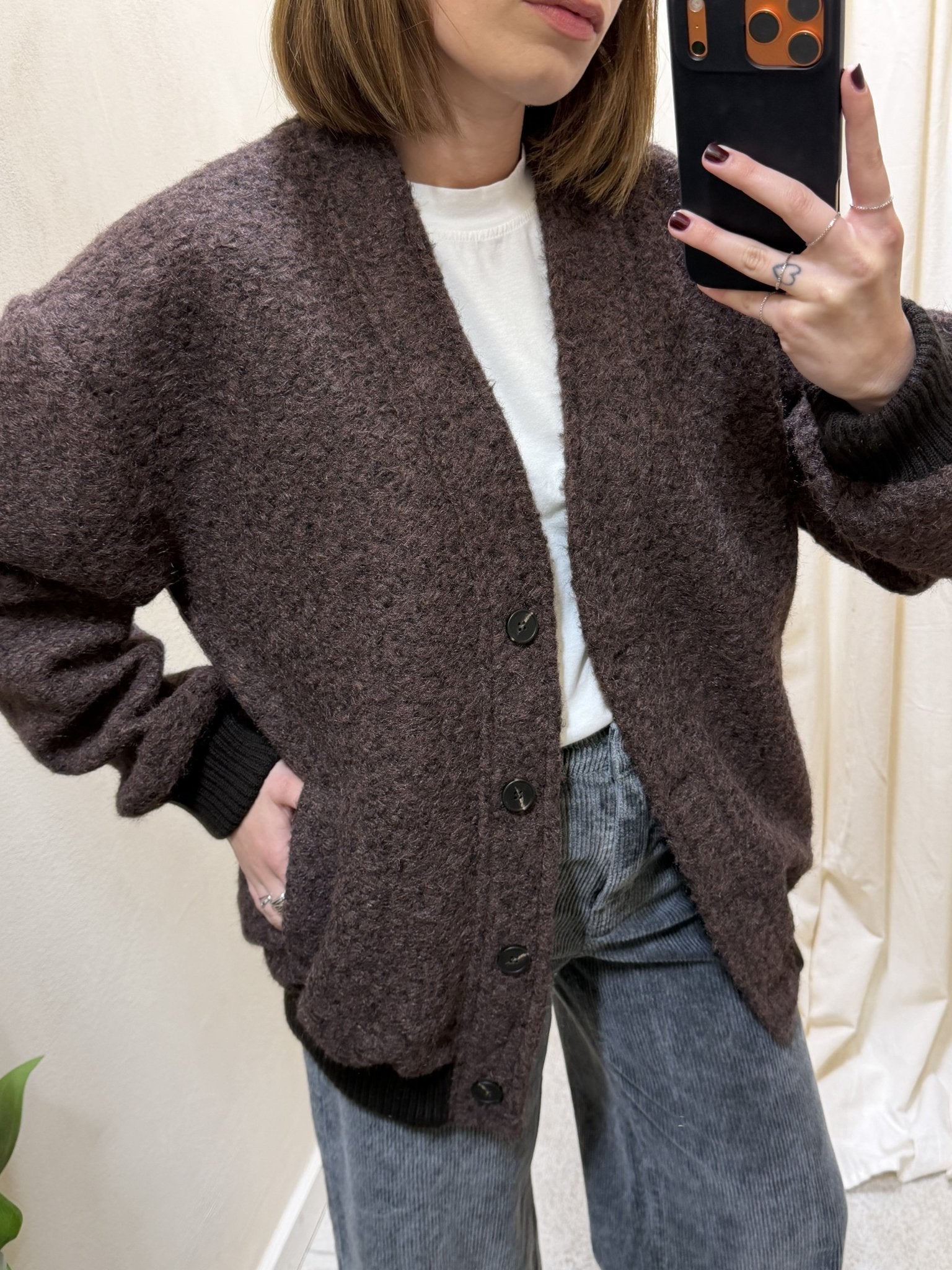 Giacca bomber bouclè con bottoni Tensione In - GiuGiò | Shop online