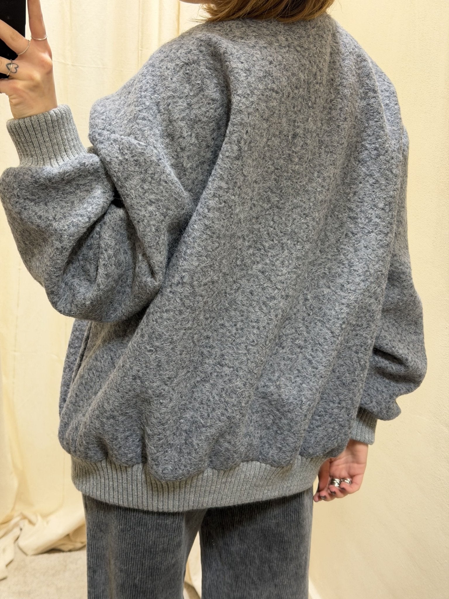 Giacca bomber bouclè con bottoni Tensione In - GiuGiò | Shop online