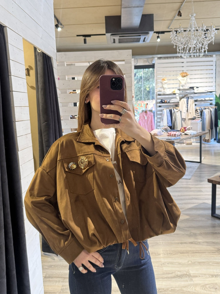 Giacca bomber eco - dainetto con spille Zahjr - GiuGiò | Shop online