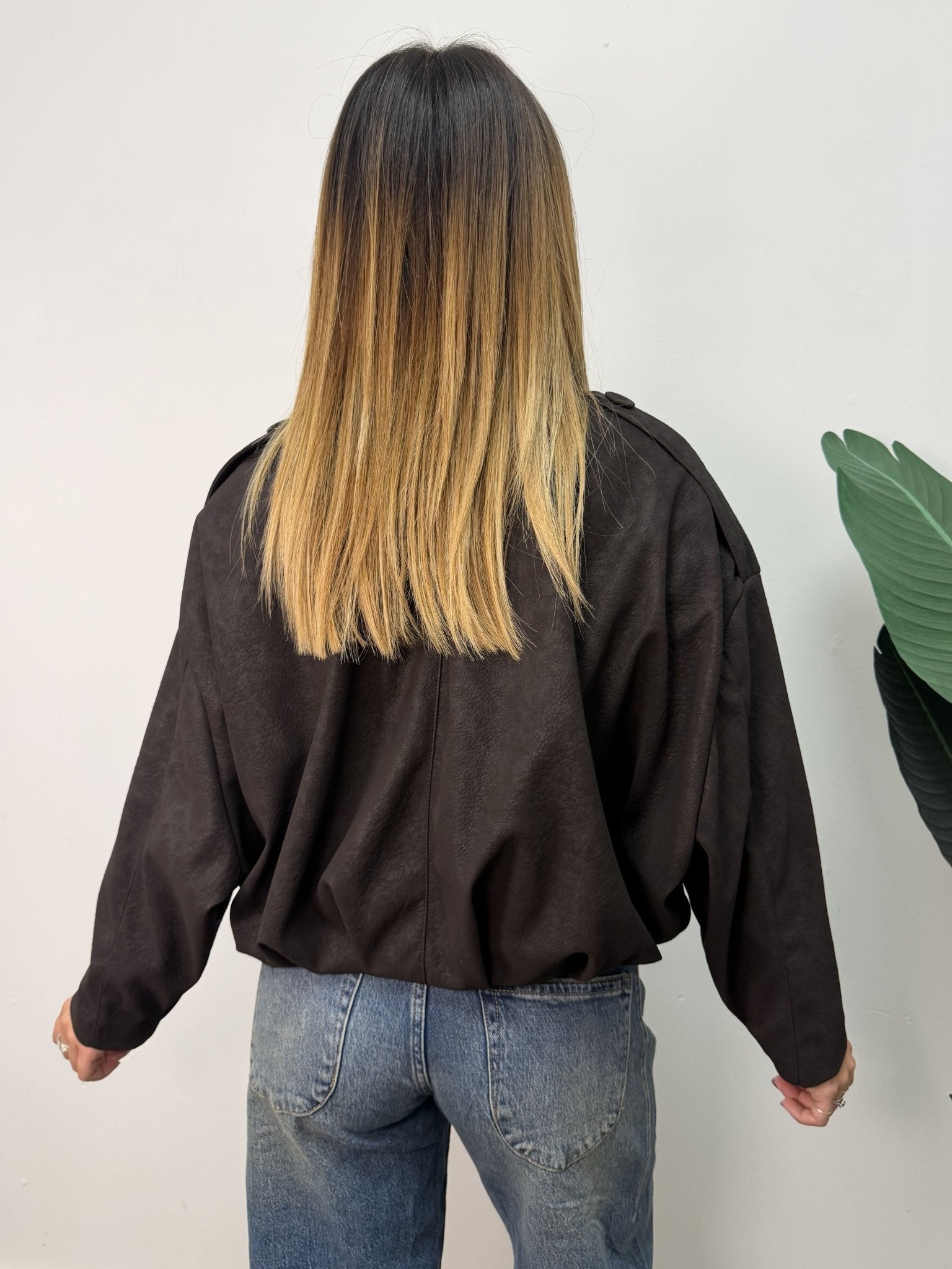 Giacca bomber in ecopelle martellata MyD - GiuGiò | Shop online
