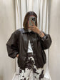 Giacca bomber over in ecopelle Tensione In - GiuGiò | Shop online