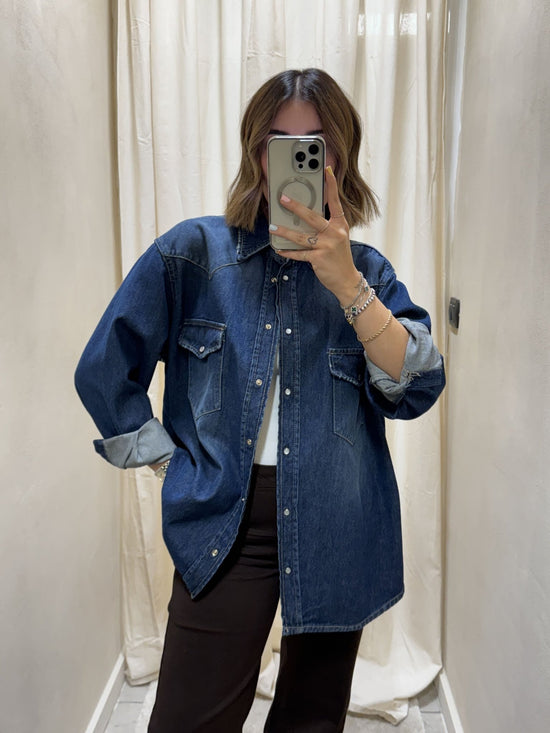 Giacca camicia over in denim Tensione In - GiuGiò | Shop online