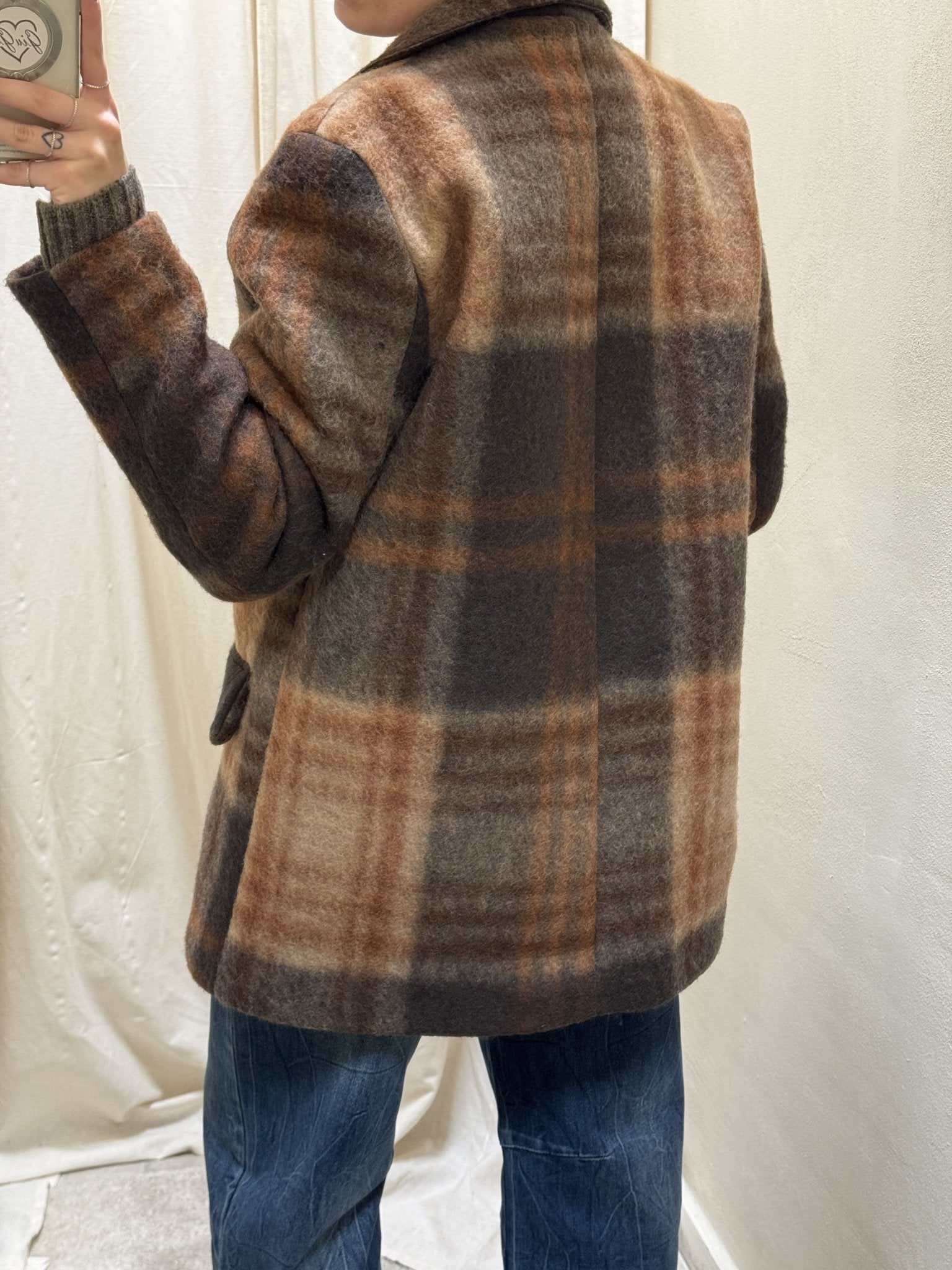 Giacca cappottino in lana cotta stampa quadri MyD - GiuGiò | Shop online