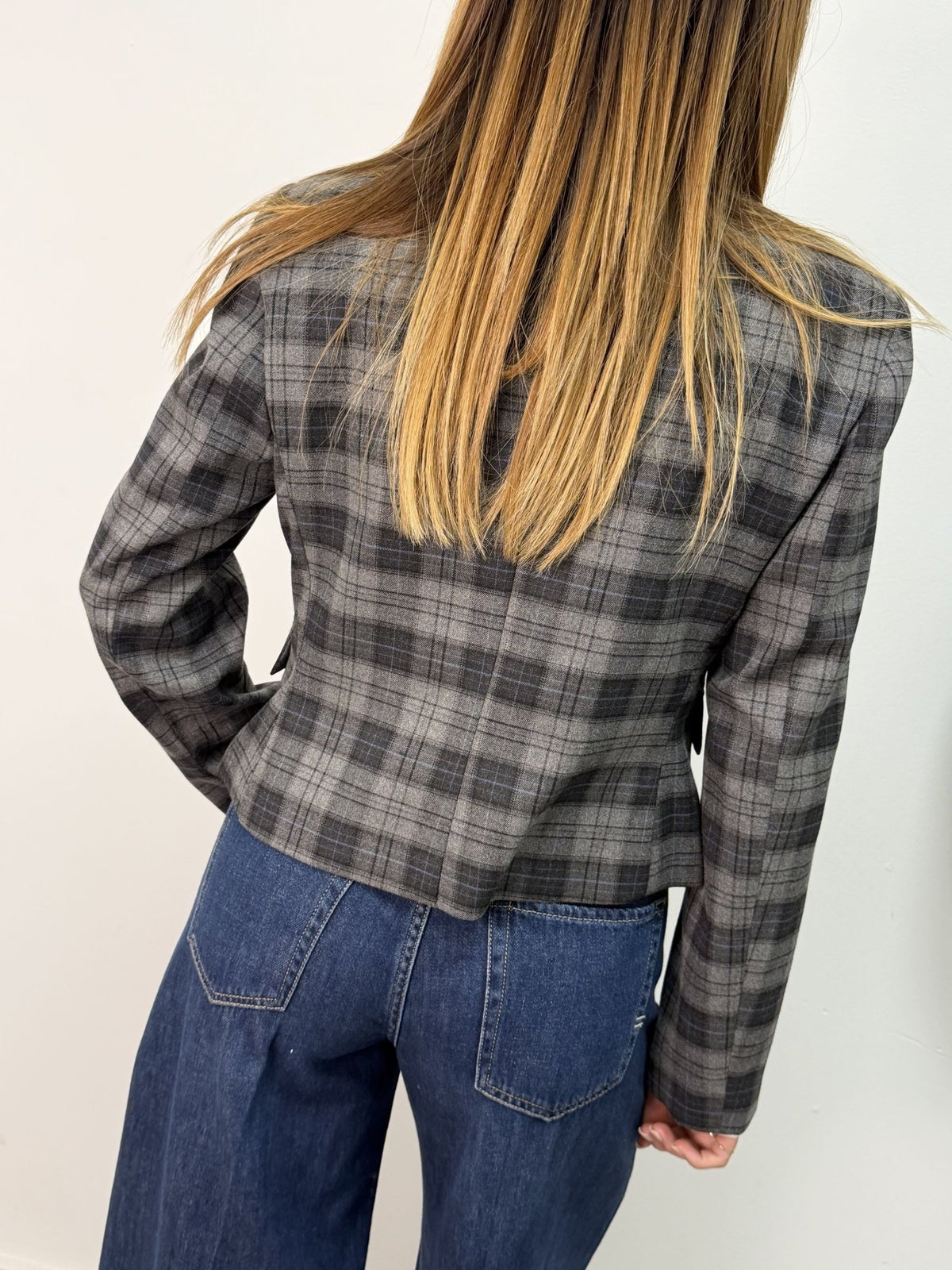 Giacca corta mano calda fantasia check Vicolo - GiuGiò | Shop online