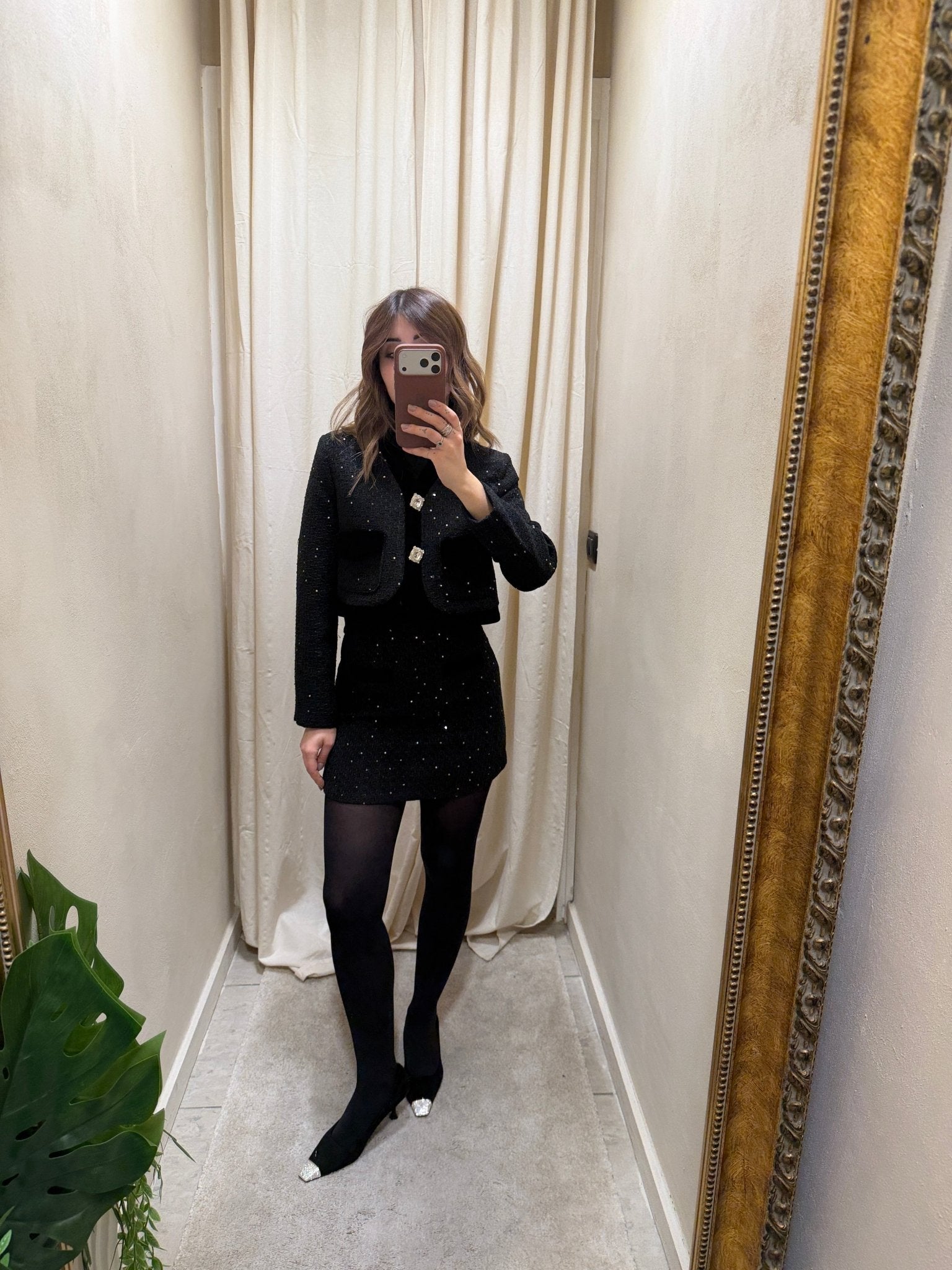 Giacca crop in tweed con inserti paillettes OdìOdì - GiuGiò | Shop online