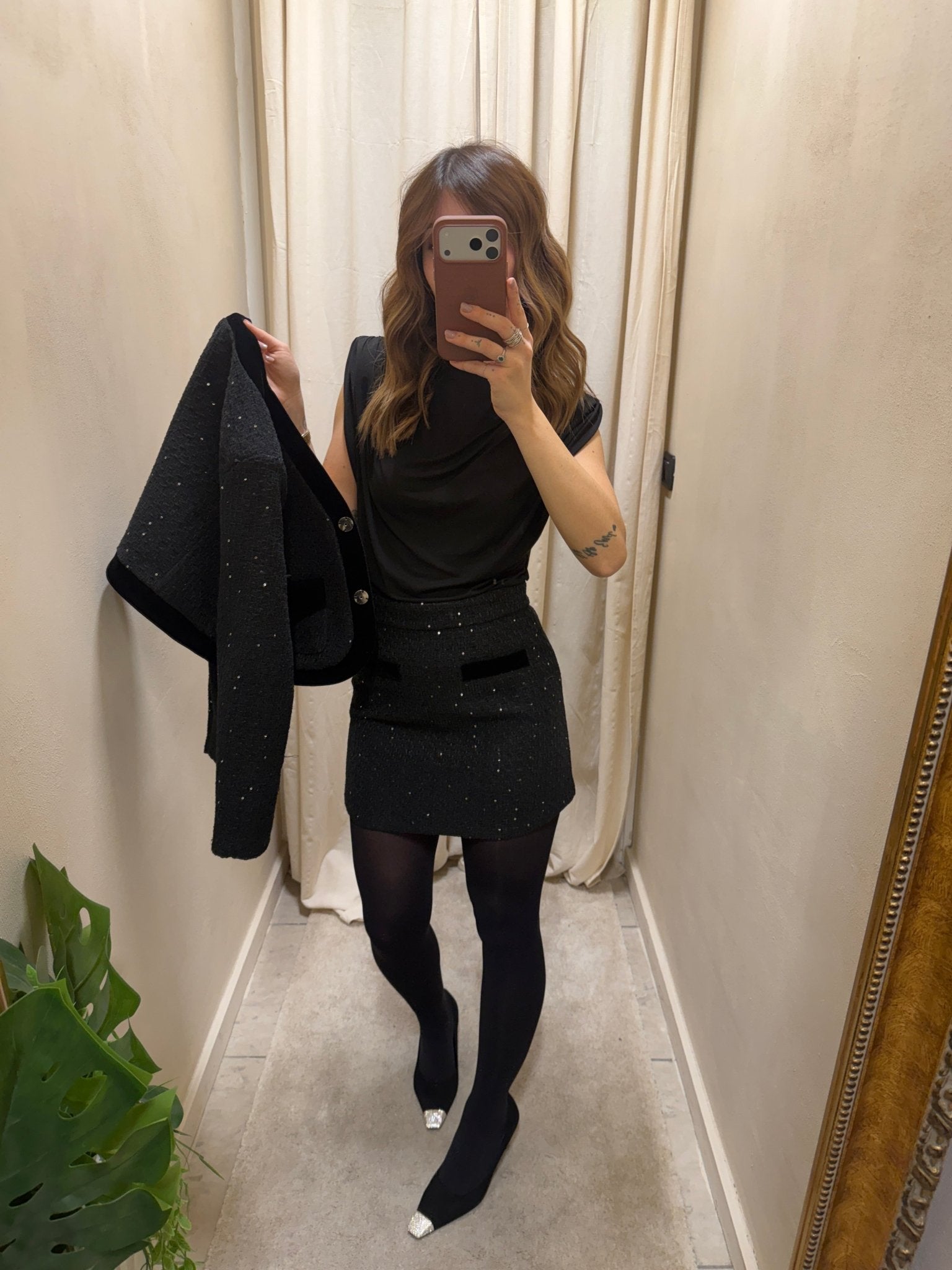 Giacca crop in tweed con inserti paillettes OdìOdì - GiuGiò | Shop online