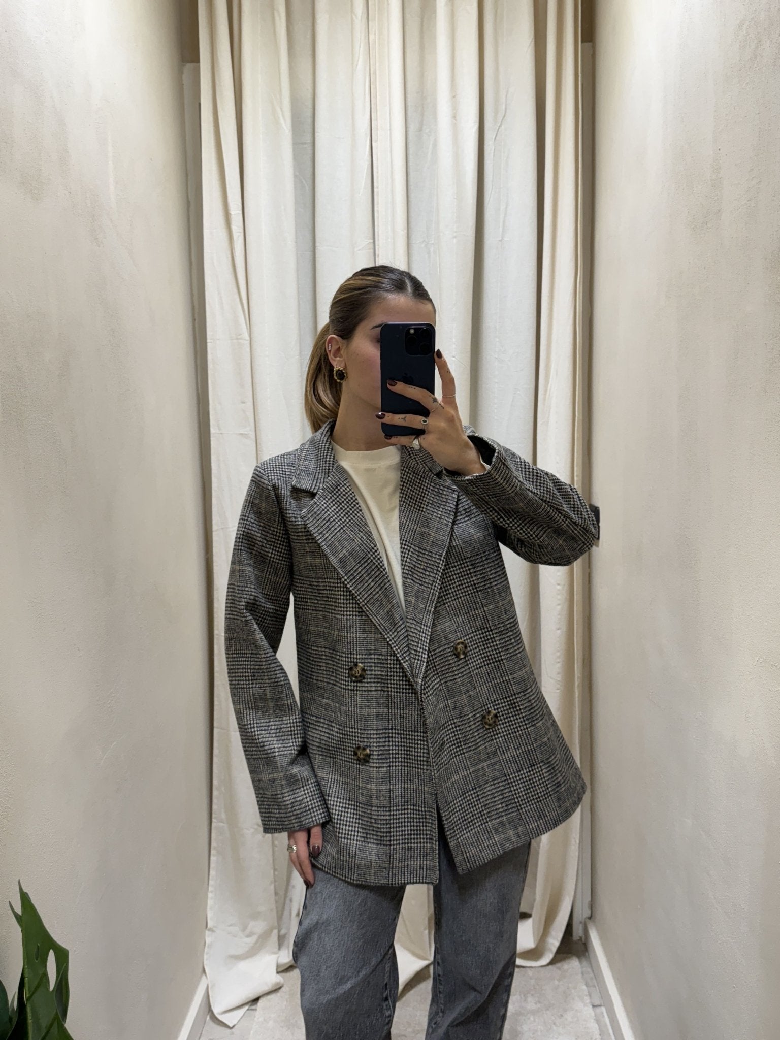 Giacca doppiopetto principe di galles MyD - GiuGiò | Shop online